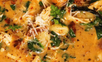 Kremna piscancja juha z njoki in zelenjavo